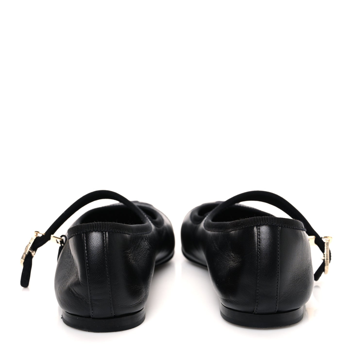 Lambskin Mary Jane Flats 40 Black
