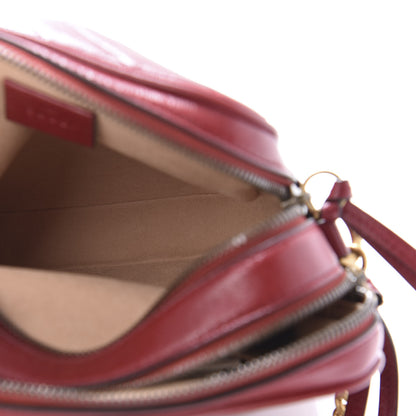 Gucci Azalea Calfskin Matelasse Diagonal Tall GG Marmont Crossbody Bag Romantic Cerise 5 of 11