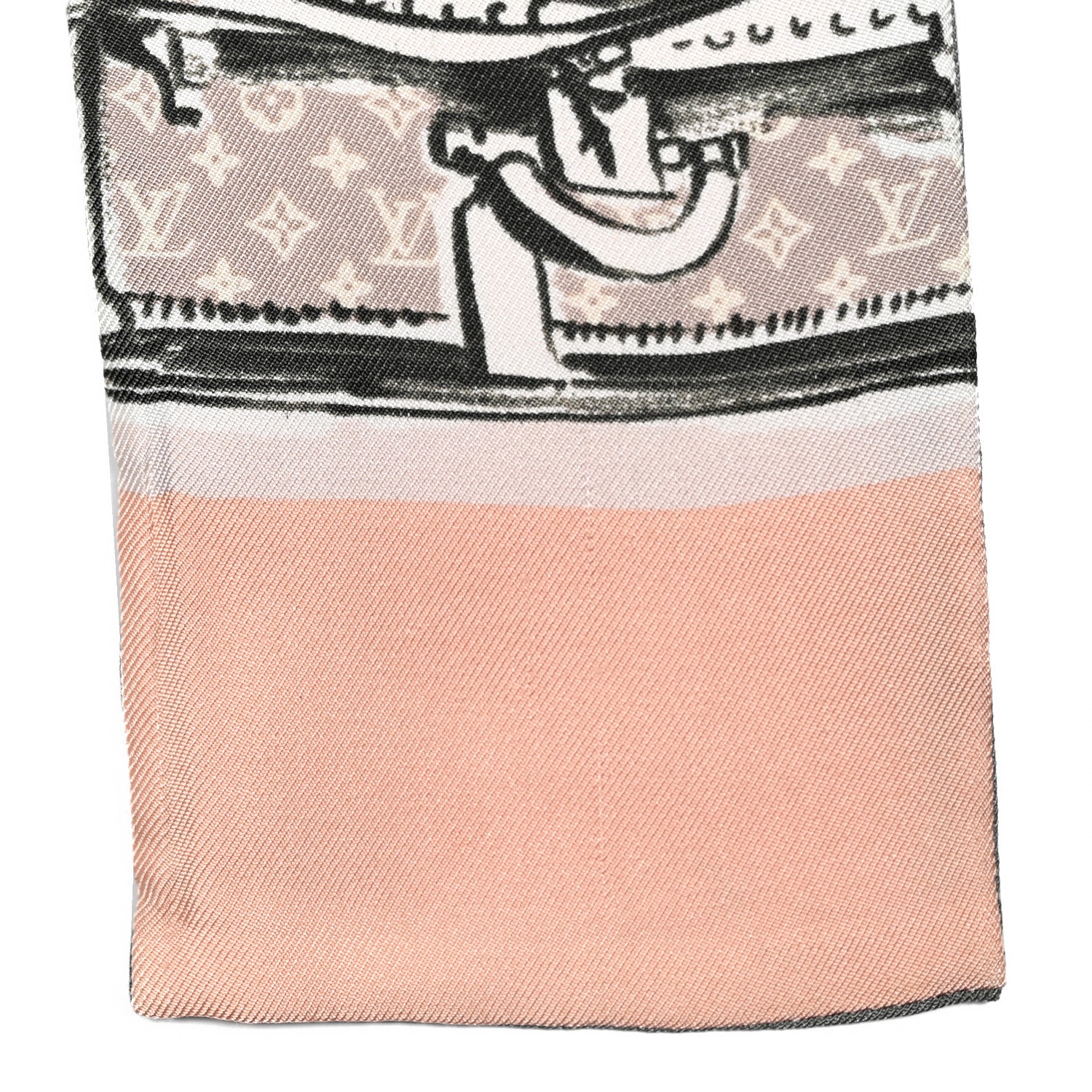 Louis Vuitton Silk Monogram Trunks Bandeau Rose Poudre 4 of 4