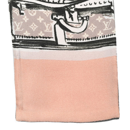 Louis Vuitton Silk Monogram Trunks Bandeau Rose Poudre 4 of 4