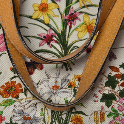 Gucci Canvas Large Floral Flora Joy Tote Yellow 10 of 21