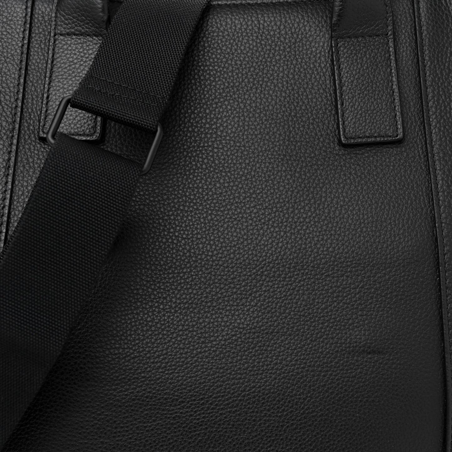 Calfskin Hourglass Zip Tote Black