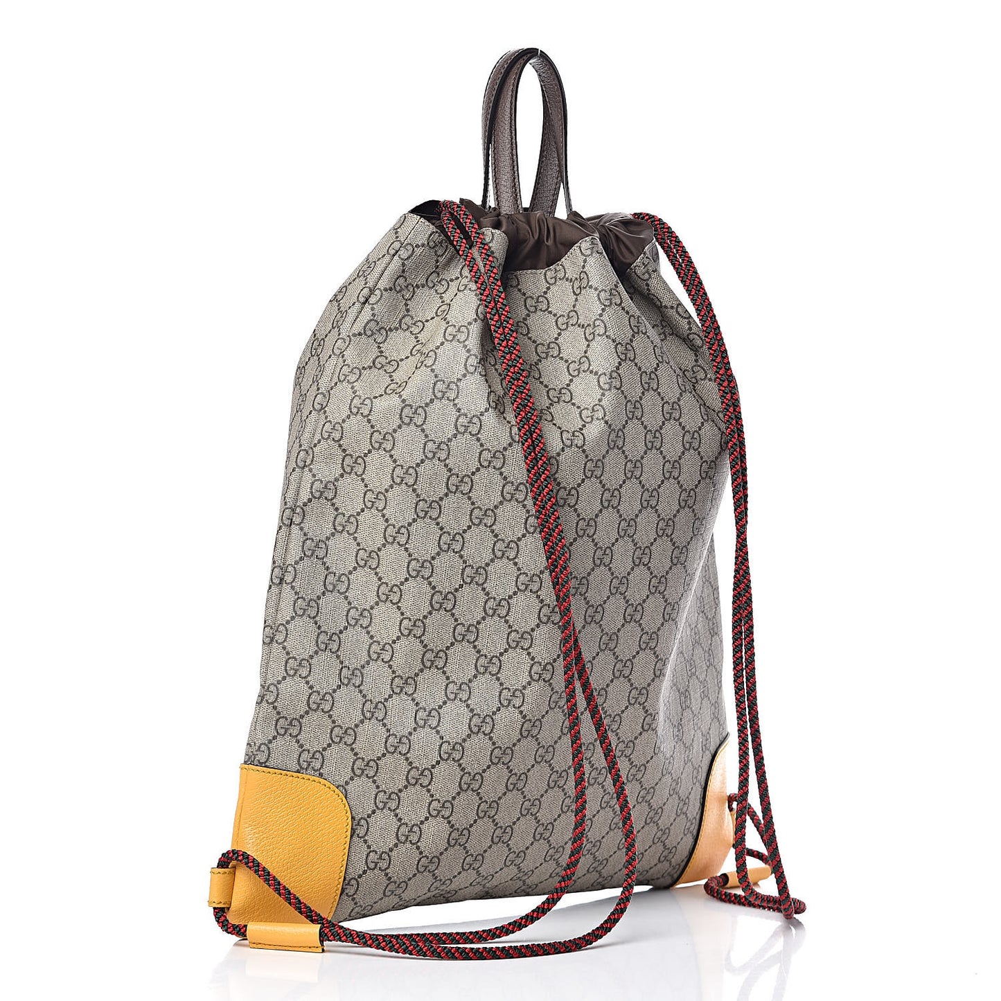 GG Supreme Monogram Neo Vintage Drawstring Backpack Beige New Acero Crop