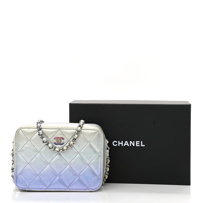 Chanel Metallic Gradient Calfskin Quilted Camera Case Blue Yellow Purple 11 of 11
