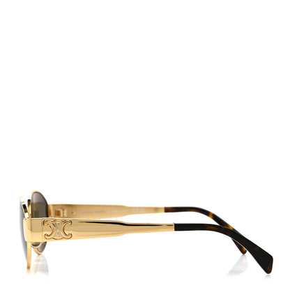 Celine Metal Triomphe 01 Sunglasses CL40235U Gold Green 3 of 7
