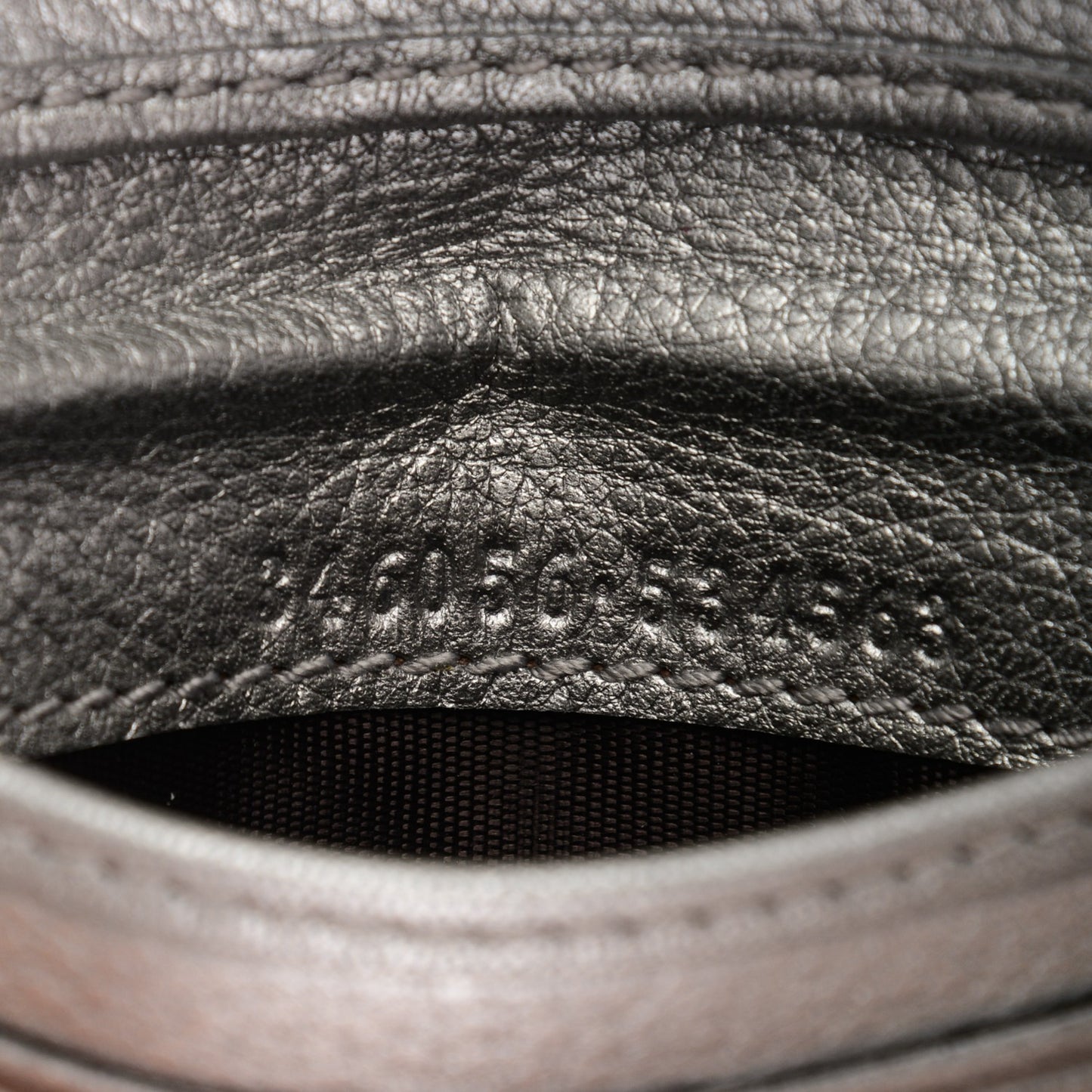 Calfskin Zip Around French Wallet Silver