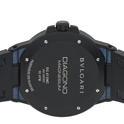 Bulgari Ceramic Rubber 41mm Diagono Magnesium Automatic Watch Grey 4 of 4