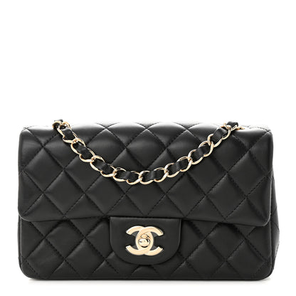 Chanel Lambskin Quilted Mini Rectangular Flap Black 1 of 10