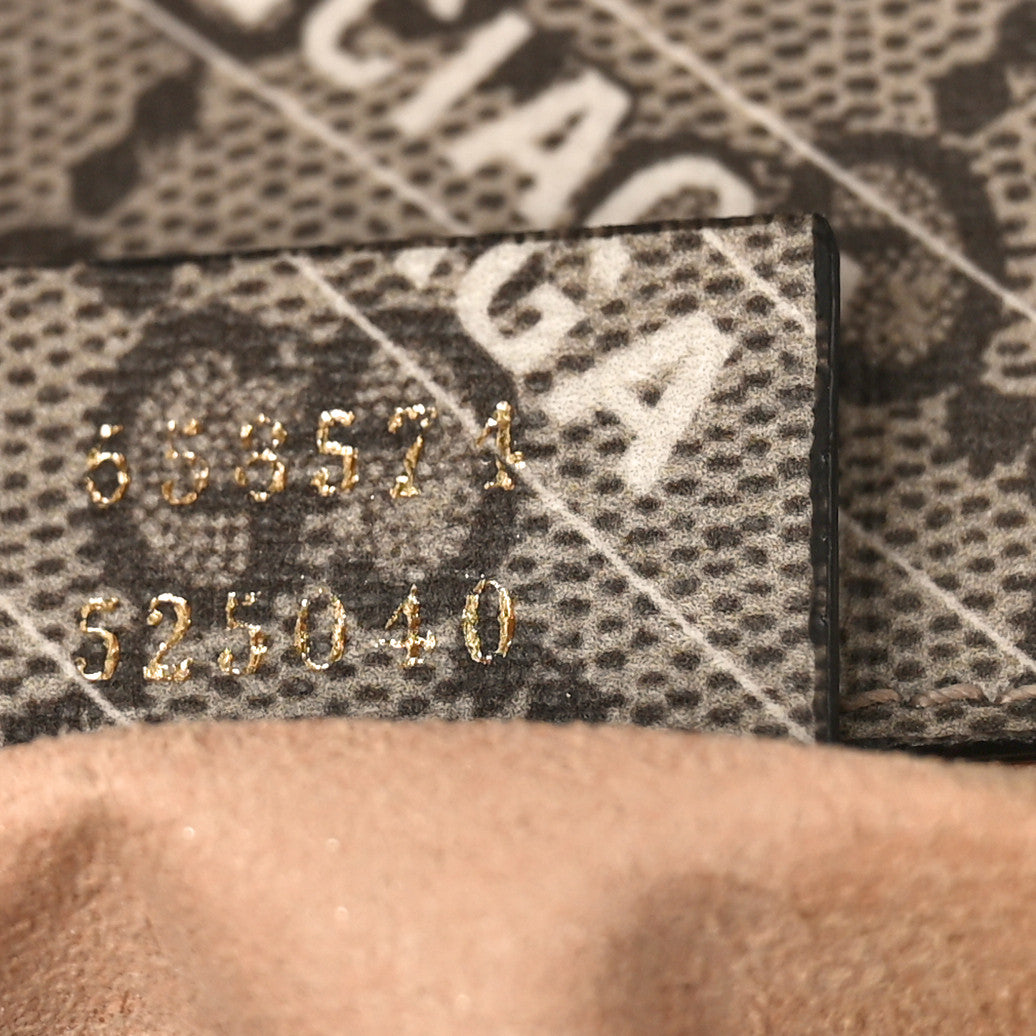 X BALENCIAGA GG Supreme Monogram Web Logo Print Mini Horsebit 1955 Shoulder Bag Beige Ebony