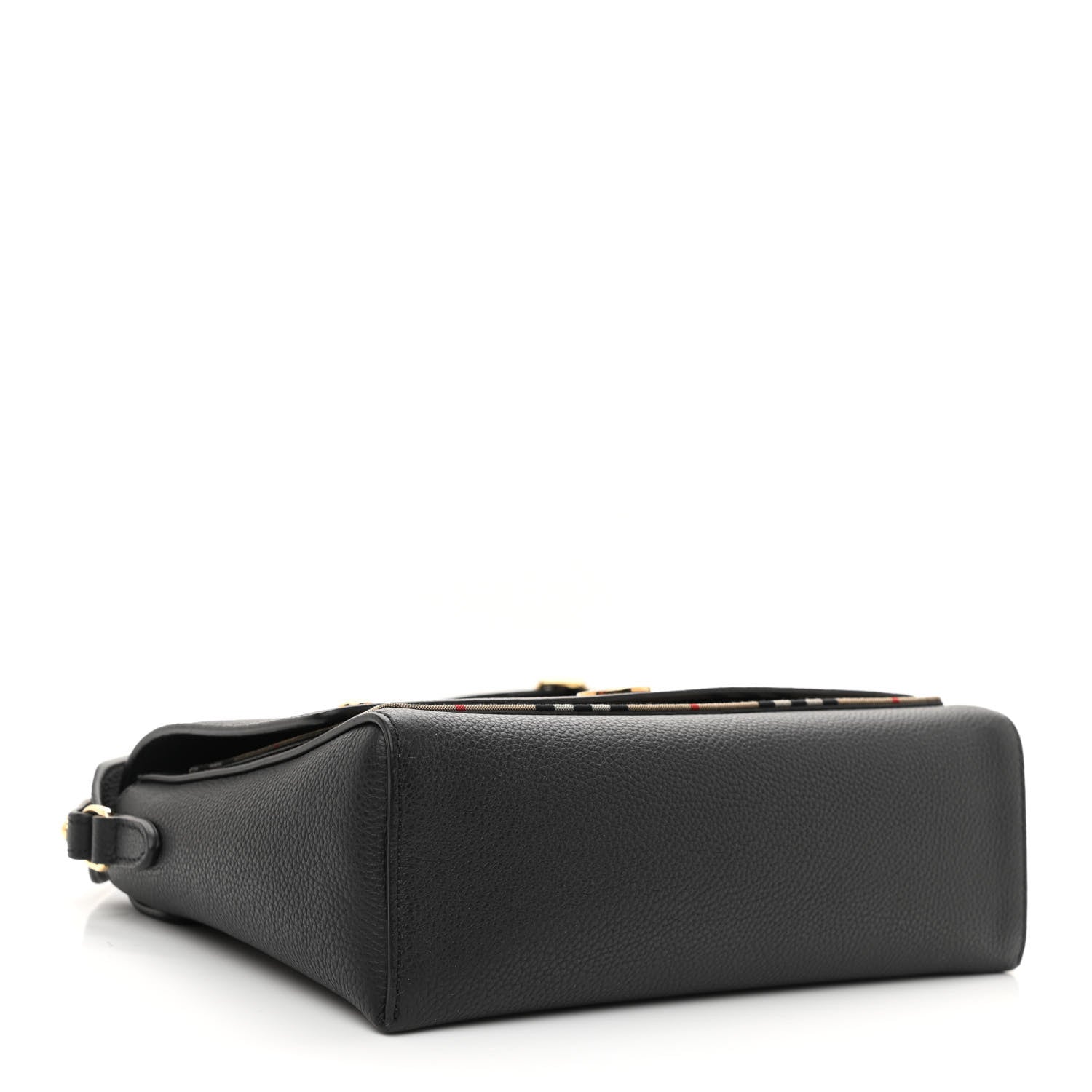 Burberry Grainy Calfskin Vintage Check Note Crossbody Bag Black 4 of 7