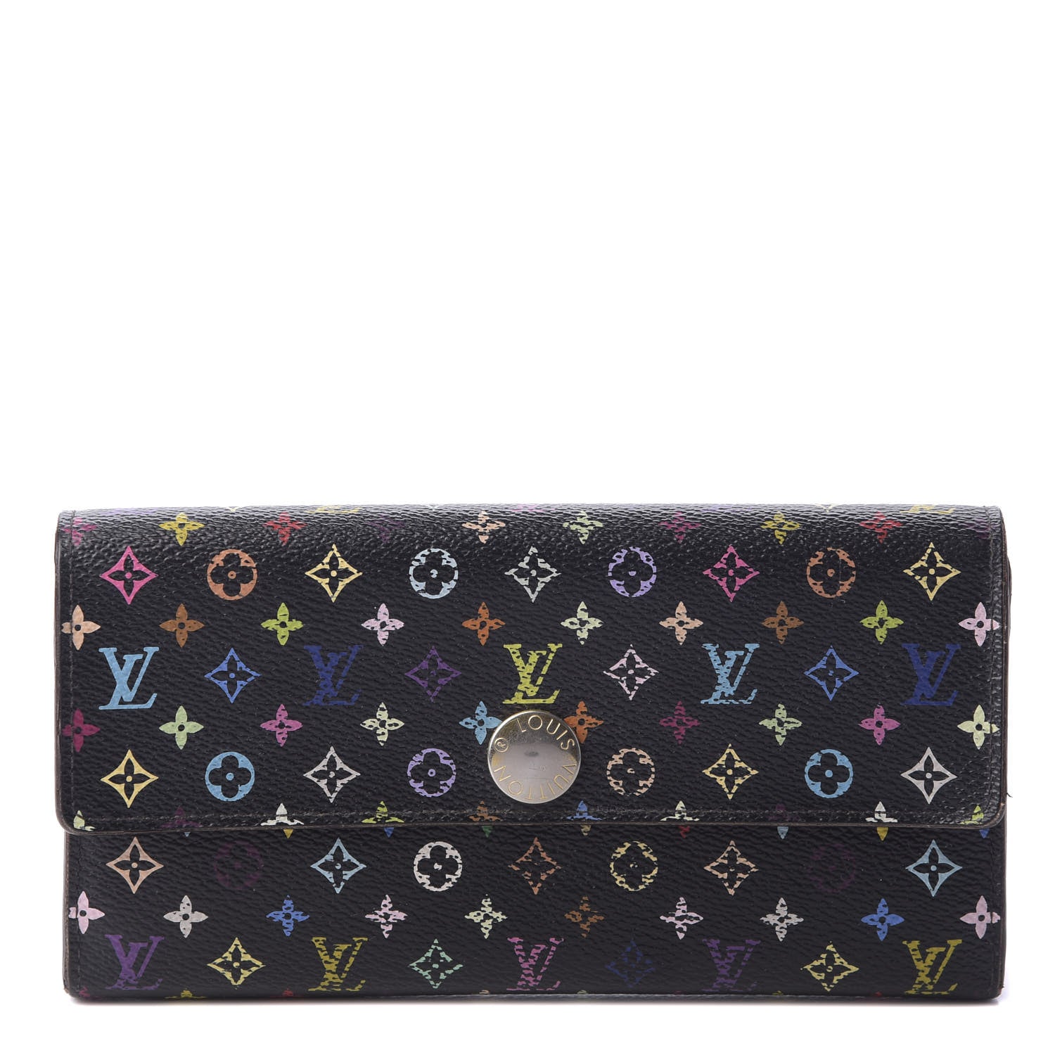 Louis Vuitton Monogram Multicolor Sarah Wallet Black Grenade 1 of 11