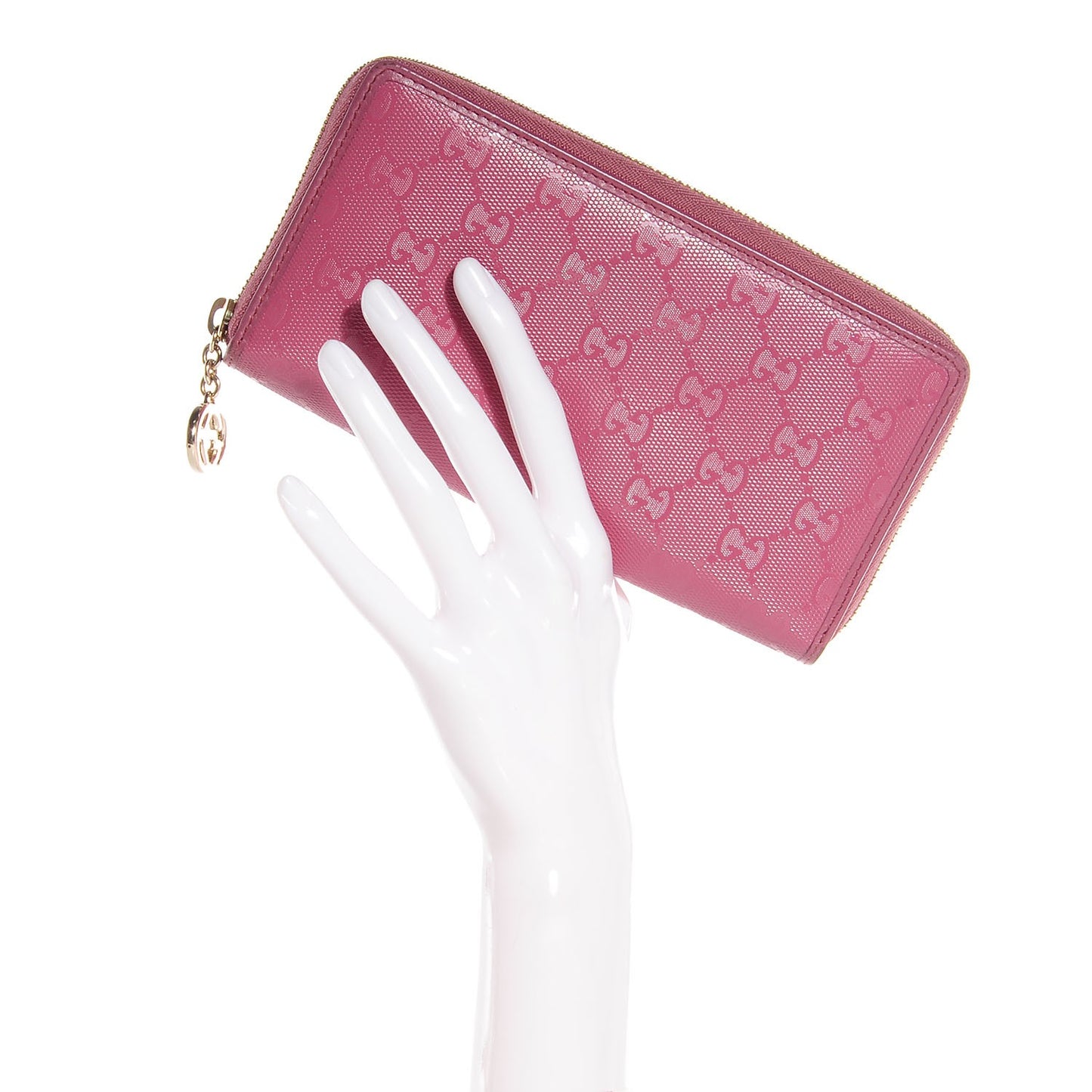 Imprime Monogram GG Pierce Zip Around Wallet Vintage Rose