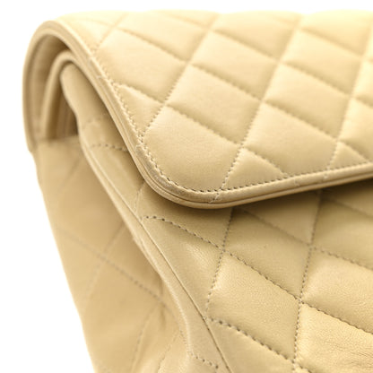 Chanel Lambskin Quilted Medium Double Flap Beige 14 of 14
