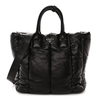 Prada Nappa Bomber North South Tote Black 1 of 9