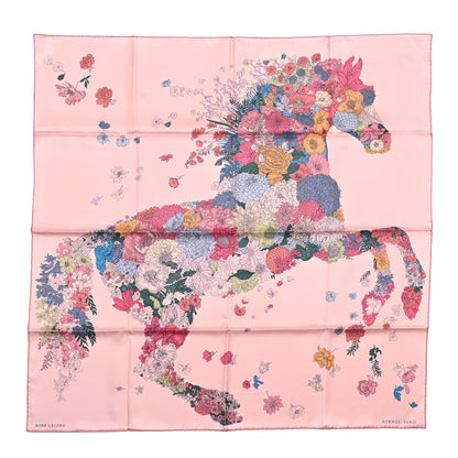 Hermes Silk Twill Robe Legere Scarf 90 Rose Hortensia Bleu 1 of 5