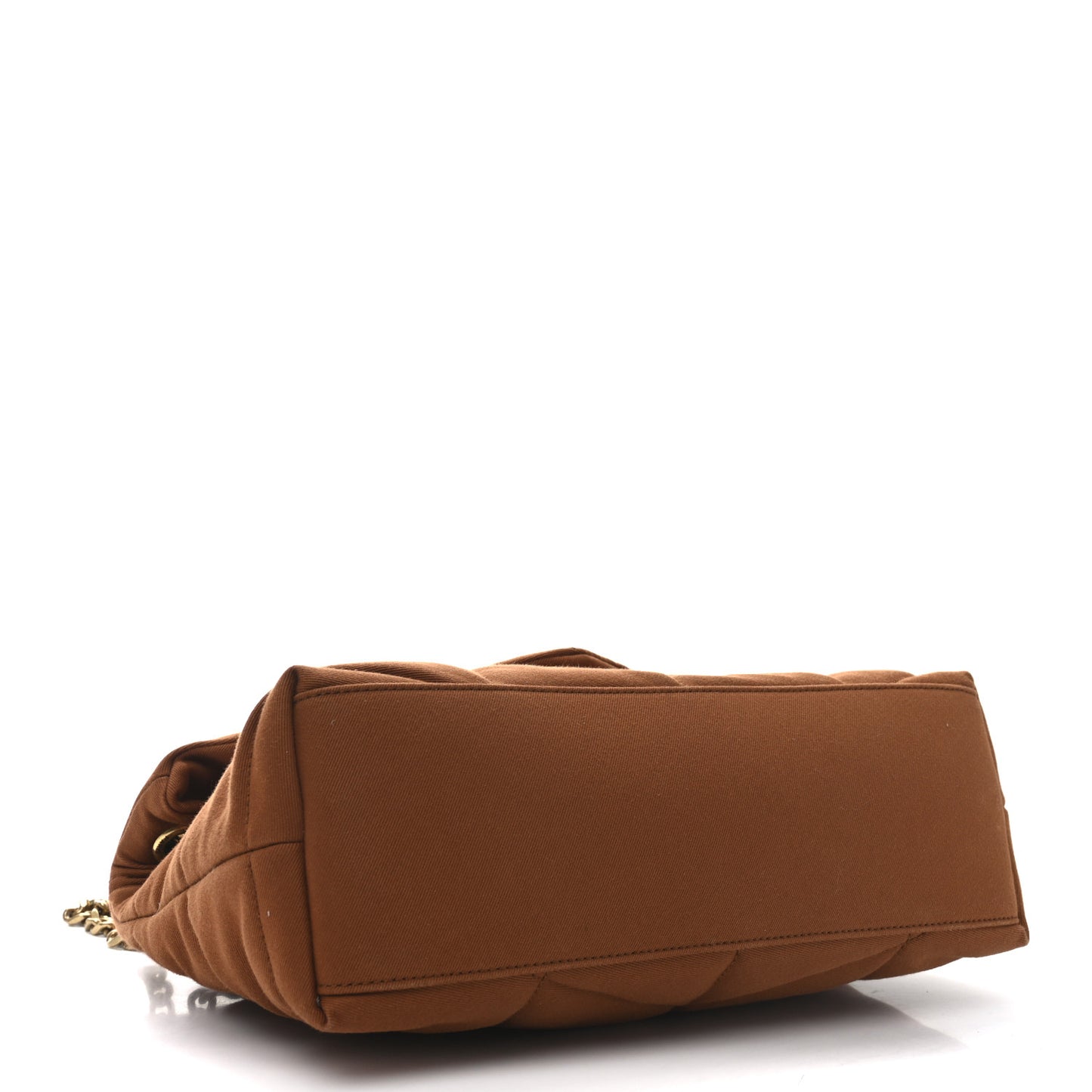 Canvas Quilted Small Loulou Puffer Monogram Chain Satchel Cinnamon