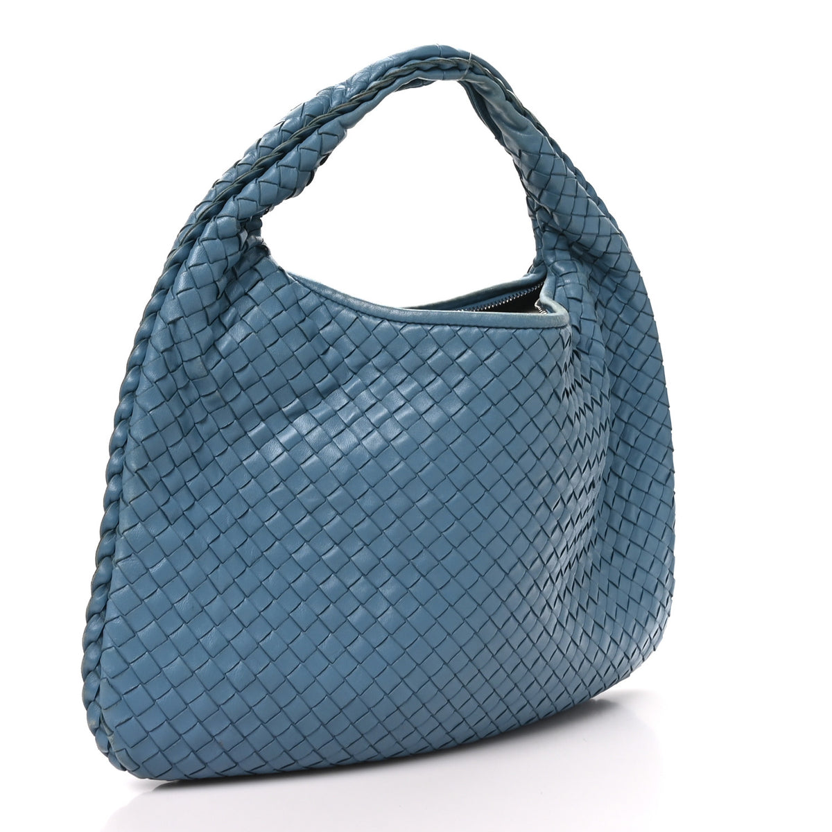 Nappa Intrecciato Medium Veneta Hobo Oceano