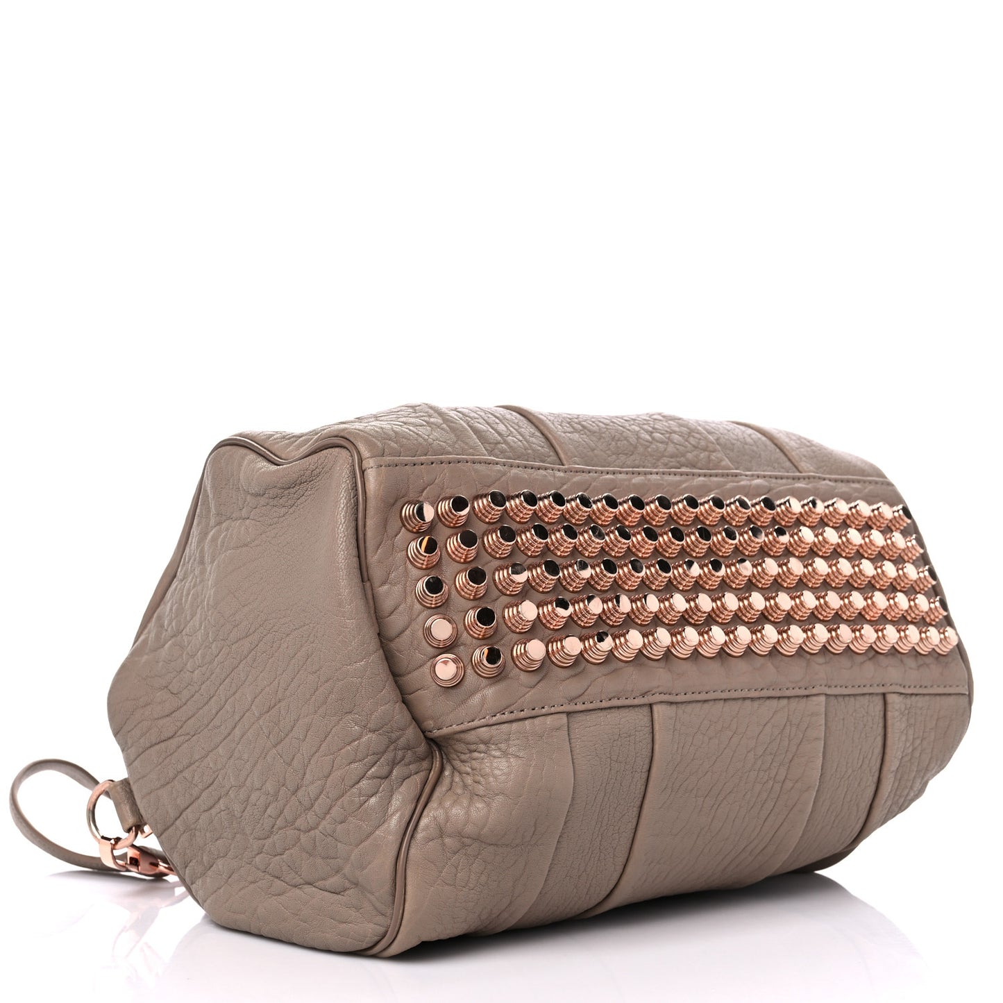 Pebbled Lambskin Rocco Latte Rose Gold Hardware