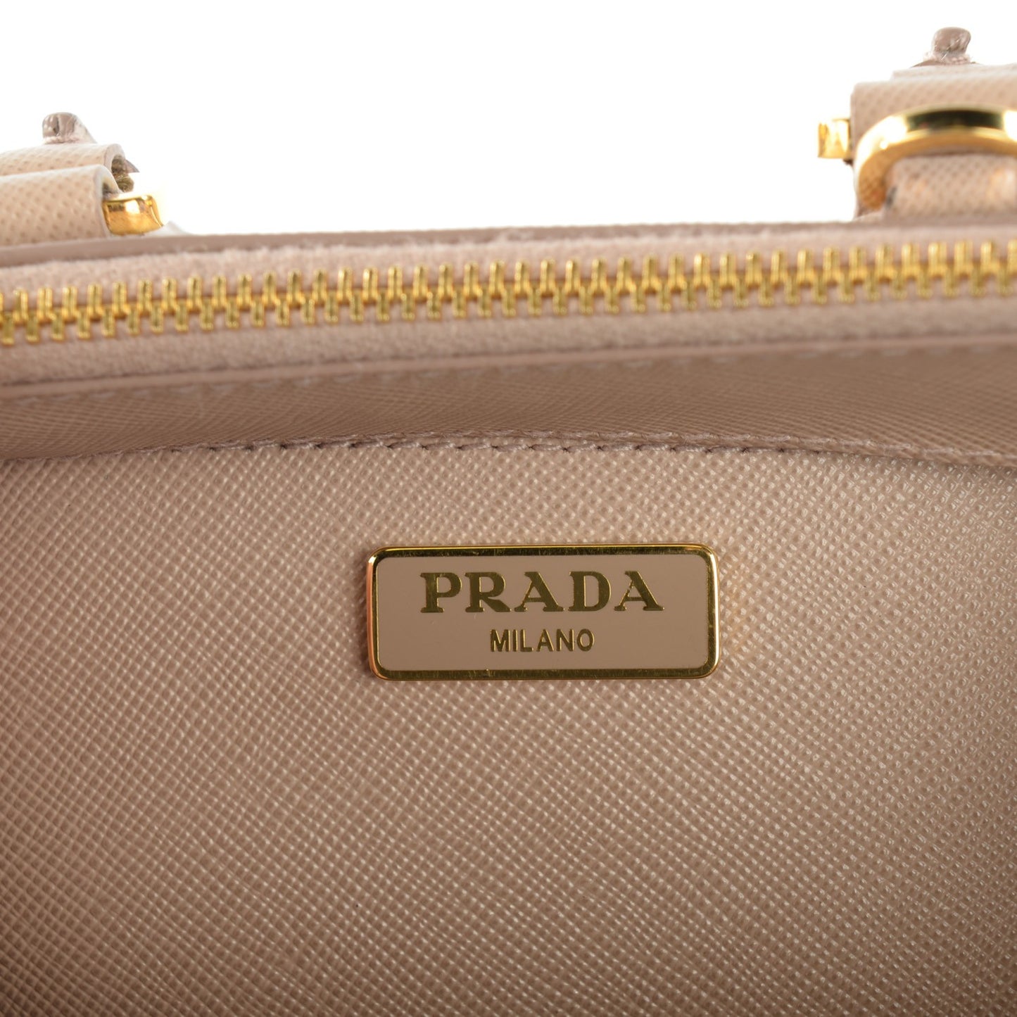 Saffiano Micro Galleria Double Zip Tote Cammeo