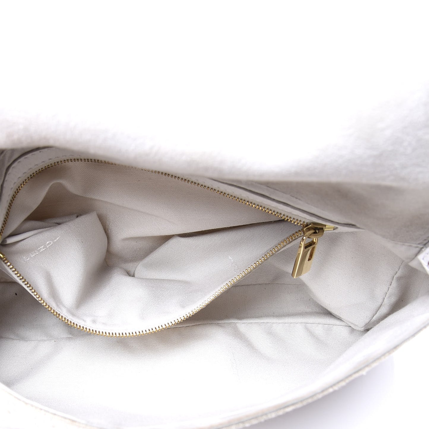 Linen Embroidered Baguette Beige White