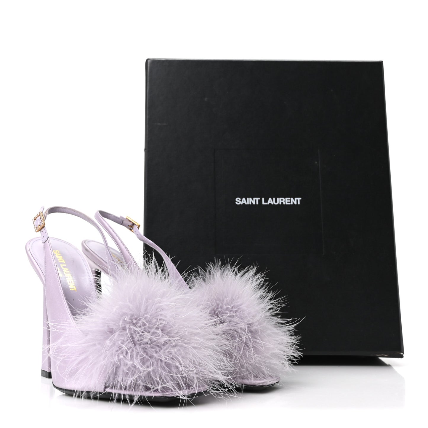 Crepe Satin Blanco Feathered Sandals 38 Poly Grey