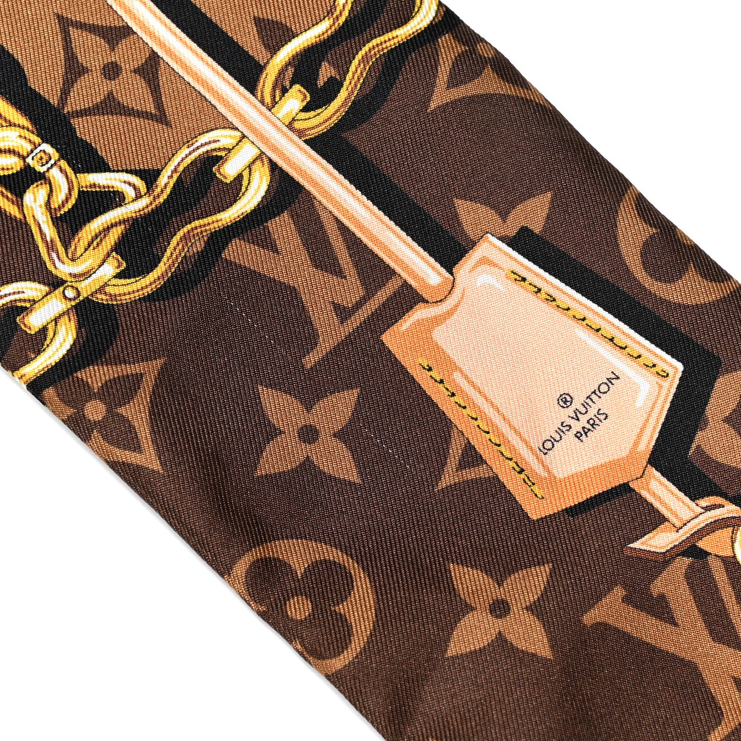 Silk Monogram Confidential Bandeau Brown