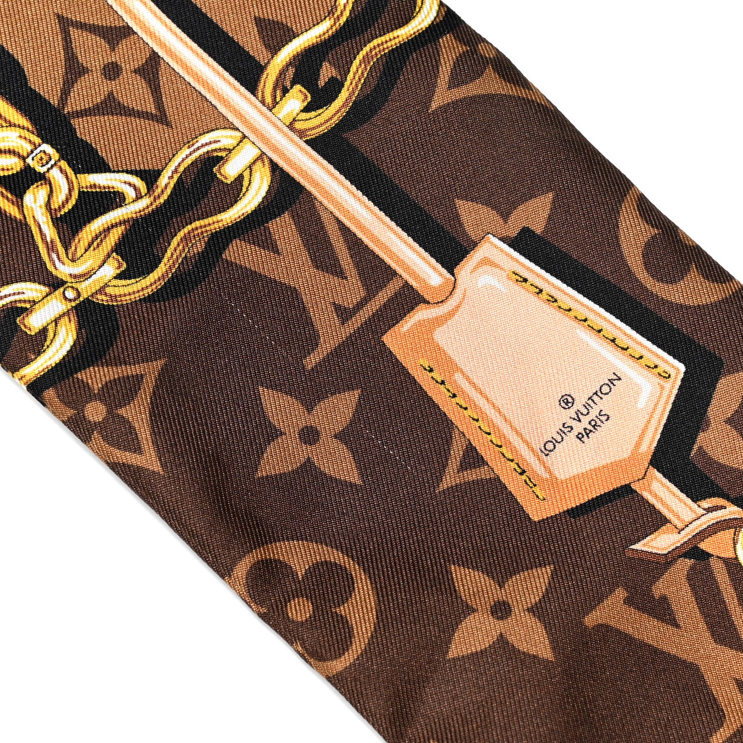 Louis Vuitton Silk Monogram Confidential Bandeau Brown 3 of 5
