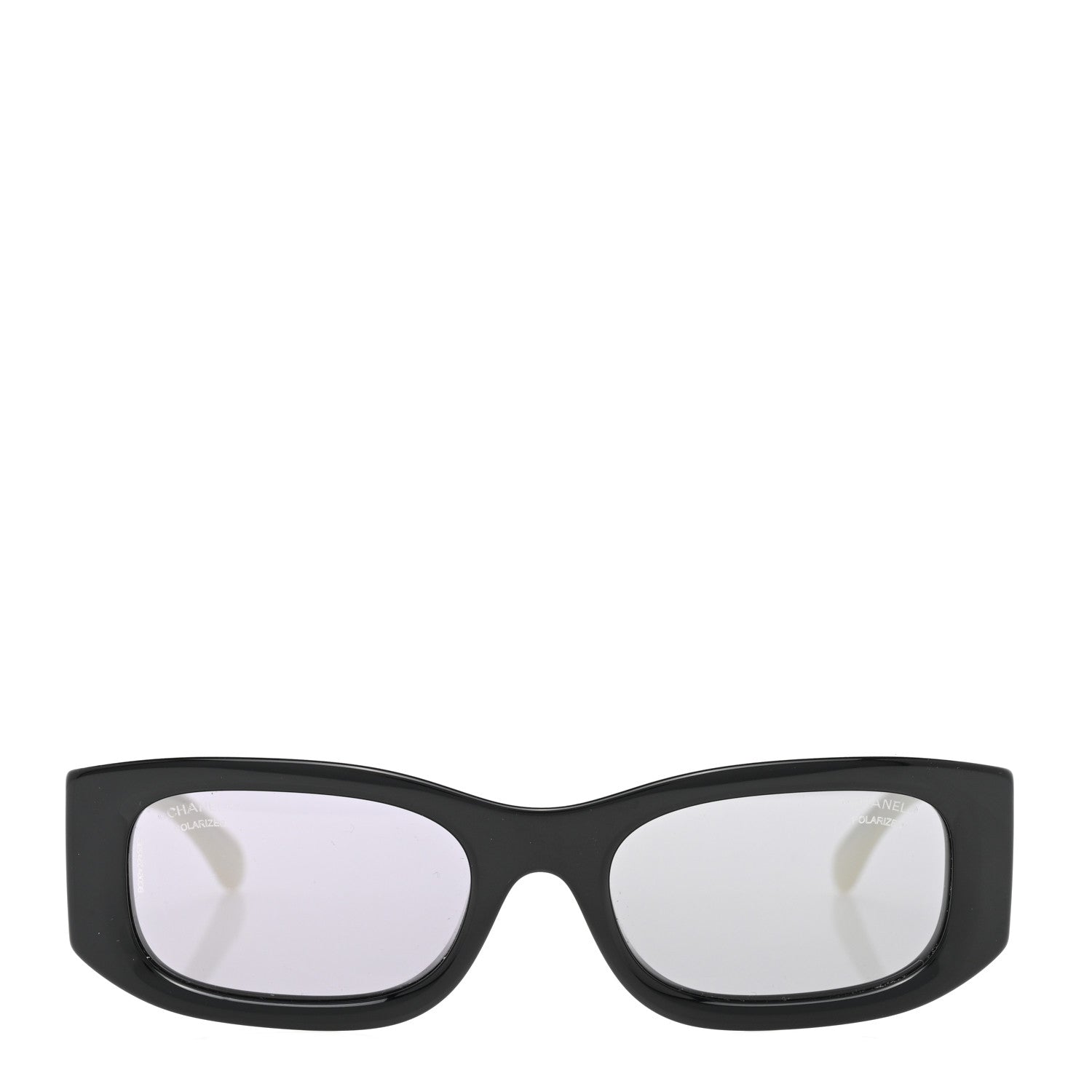 Chanel Acetate Rectangle Sunglasses 5525 Black White 3 of 8