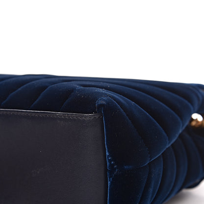 Saint Laurent Velvet Y Quilted Monogram Small Loulou Chain Satchel Medium Blue 19 of 21