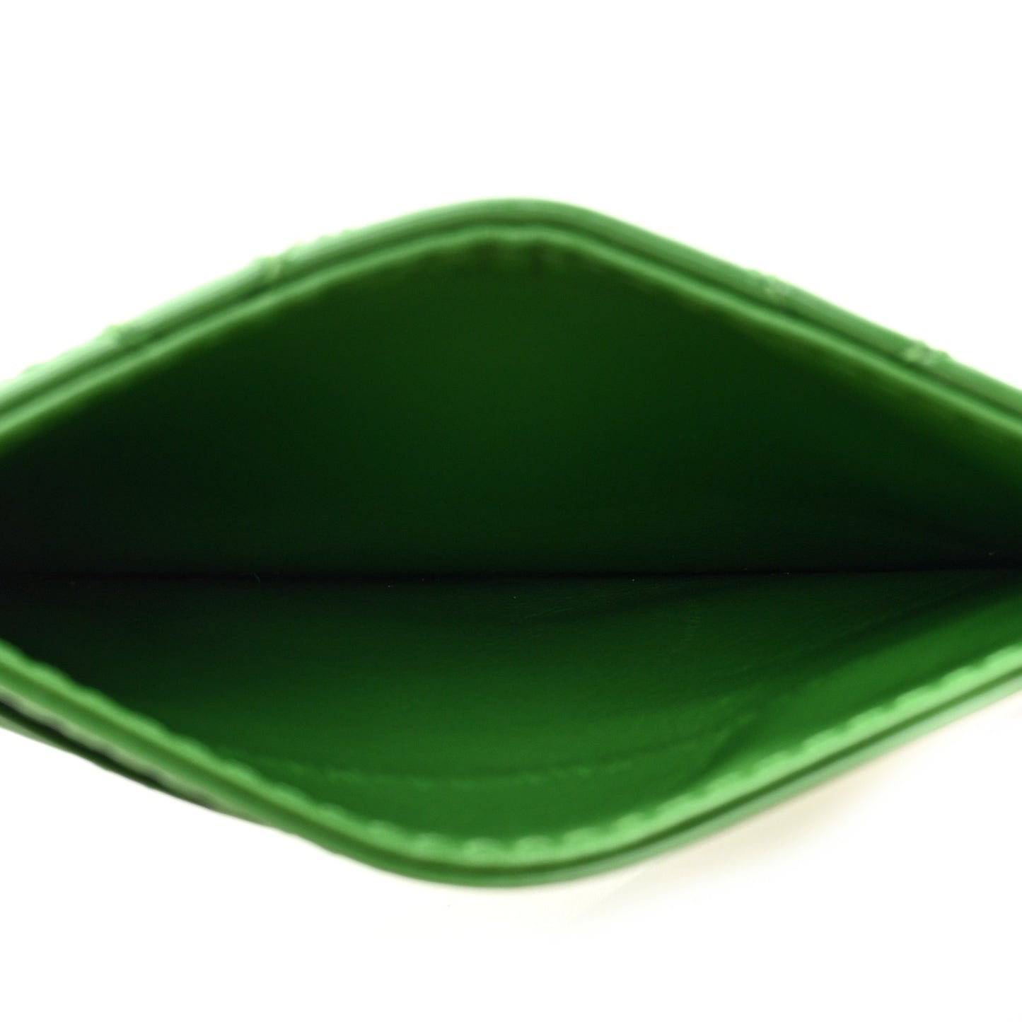 Patent Cannage Lady Dior Card Holder Green