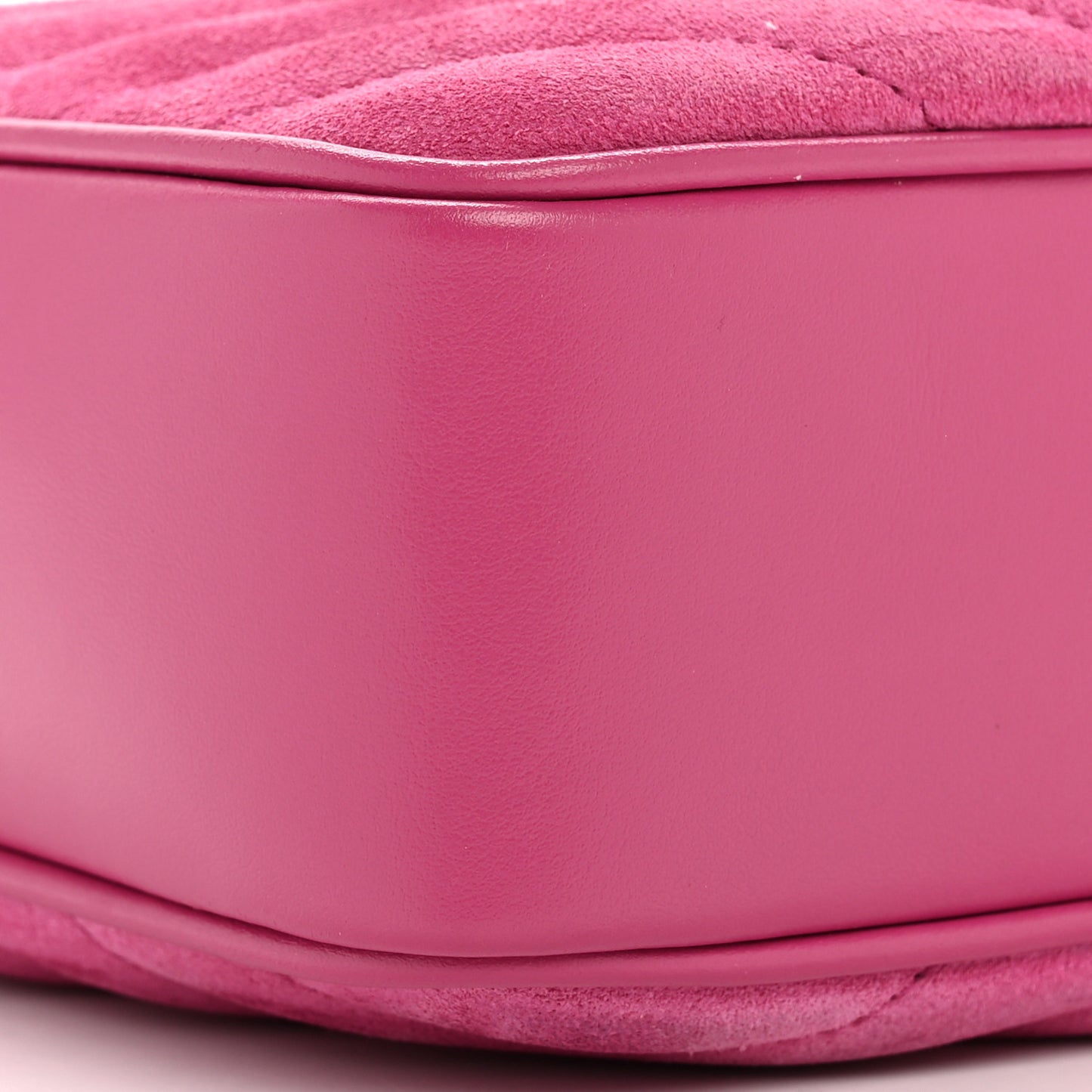 Suede Matelasse Monogram Lou Camera Bag Rose
