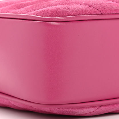 Saint Laurent Suede Matelasse Monogram Lou Camera Bag Rose 9 of 12