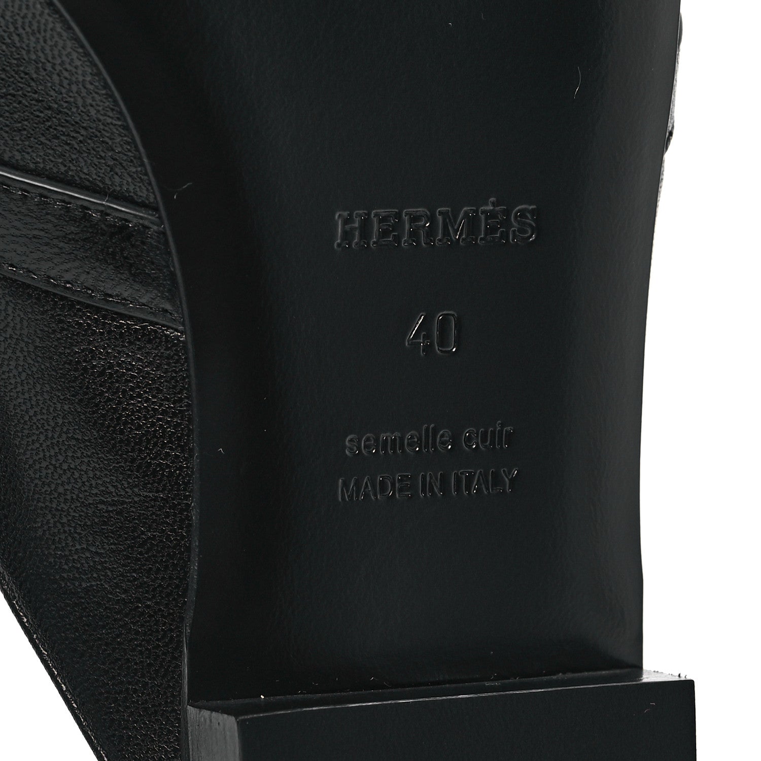Hermes Goatskin Oz Mules 40 Black 6 of 8