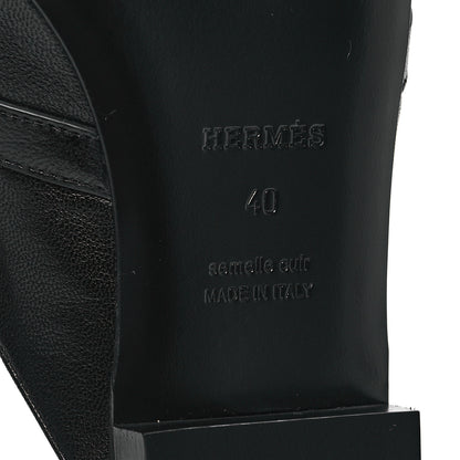 Hermes Goatskin Oz Mules 40 Black 6 of 8