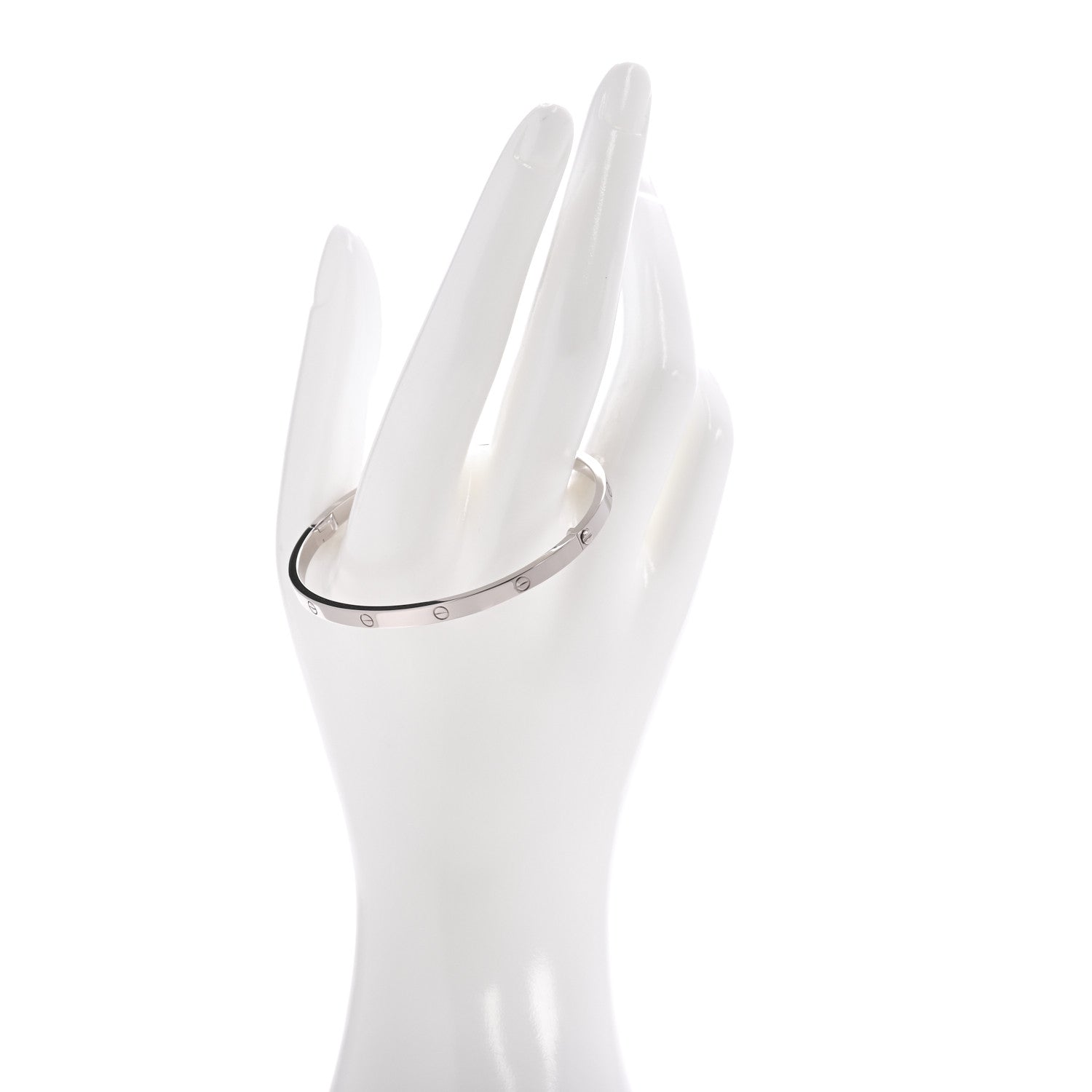 Cartier 18K White Gold Small LOVE Bracelet 18 2 of 5