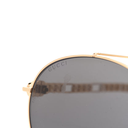 Gucci Aviator Charm Chain Sunglasses GG0725S Black 9 of 10