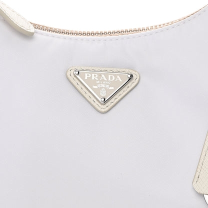 Prada Nylon Re-Edition 2005 Shoulder Bag White 9 of 11