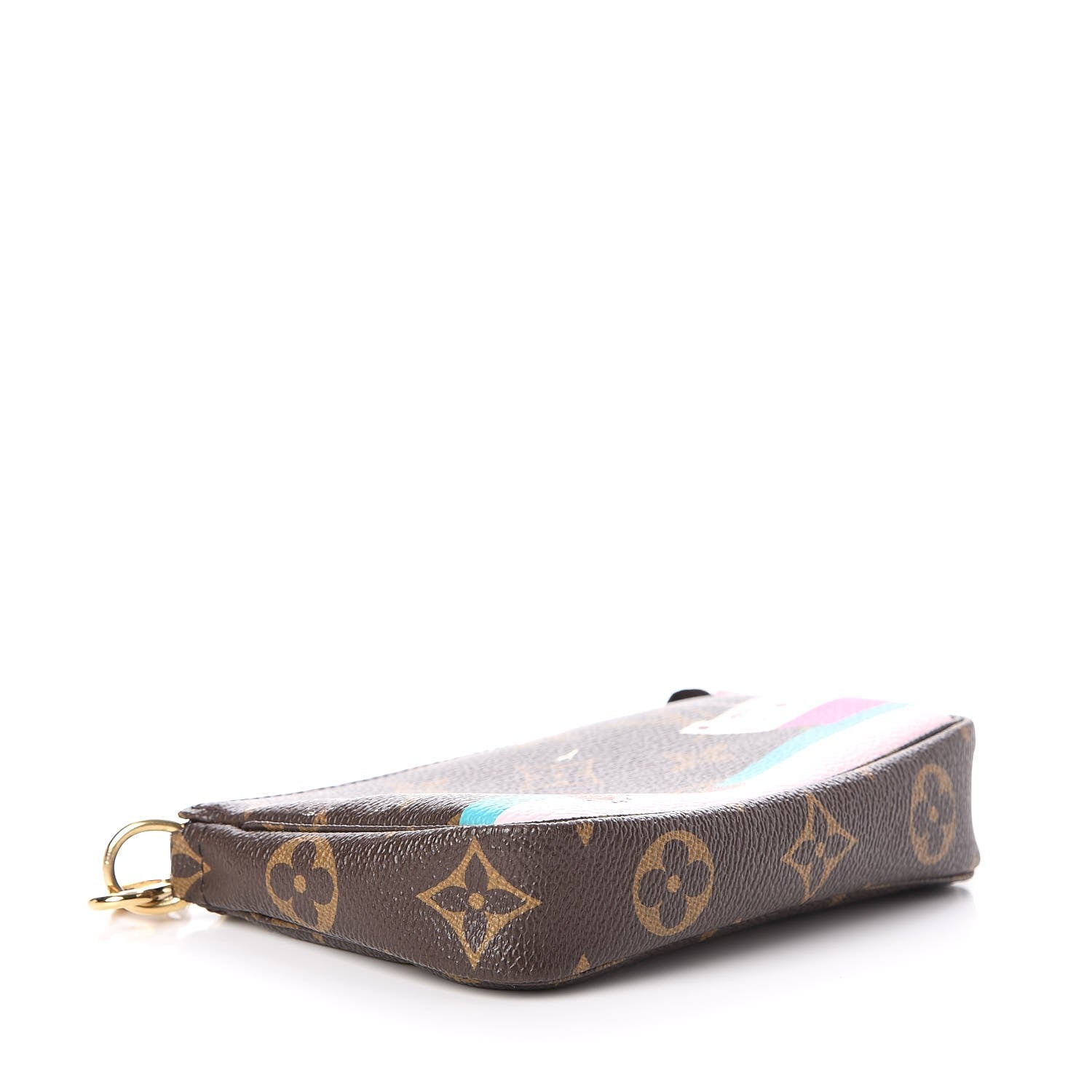 Louis Vuitton Monogram 2016 Christmas Animation Mini Pochette Accessories Rose Ballerine 7 of 9
