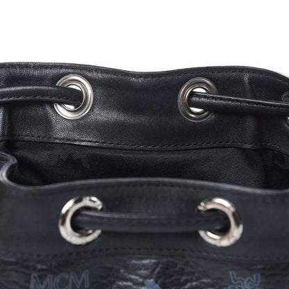 MCM Visetos Essential Drawstring Bucket Bag Black 12 of 16