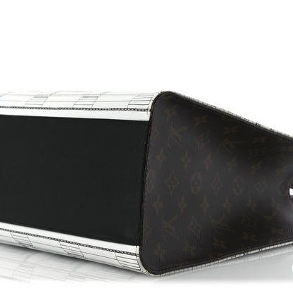 Louis Vuitton X FORNASETTI Calfskin Architettura Onthego MM Black White 9 of 9
