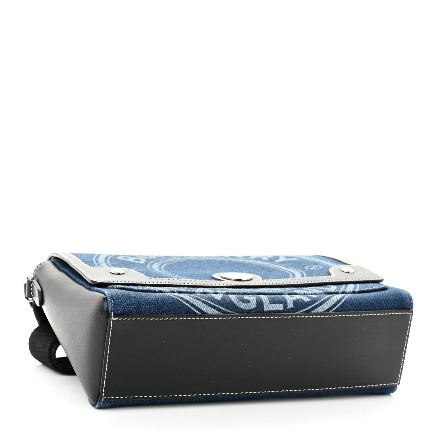 Burberry Denim Medium Print Note Crossbody Bag Blue 1245541