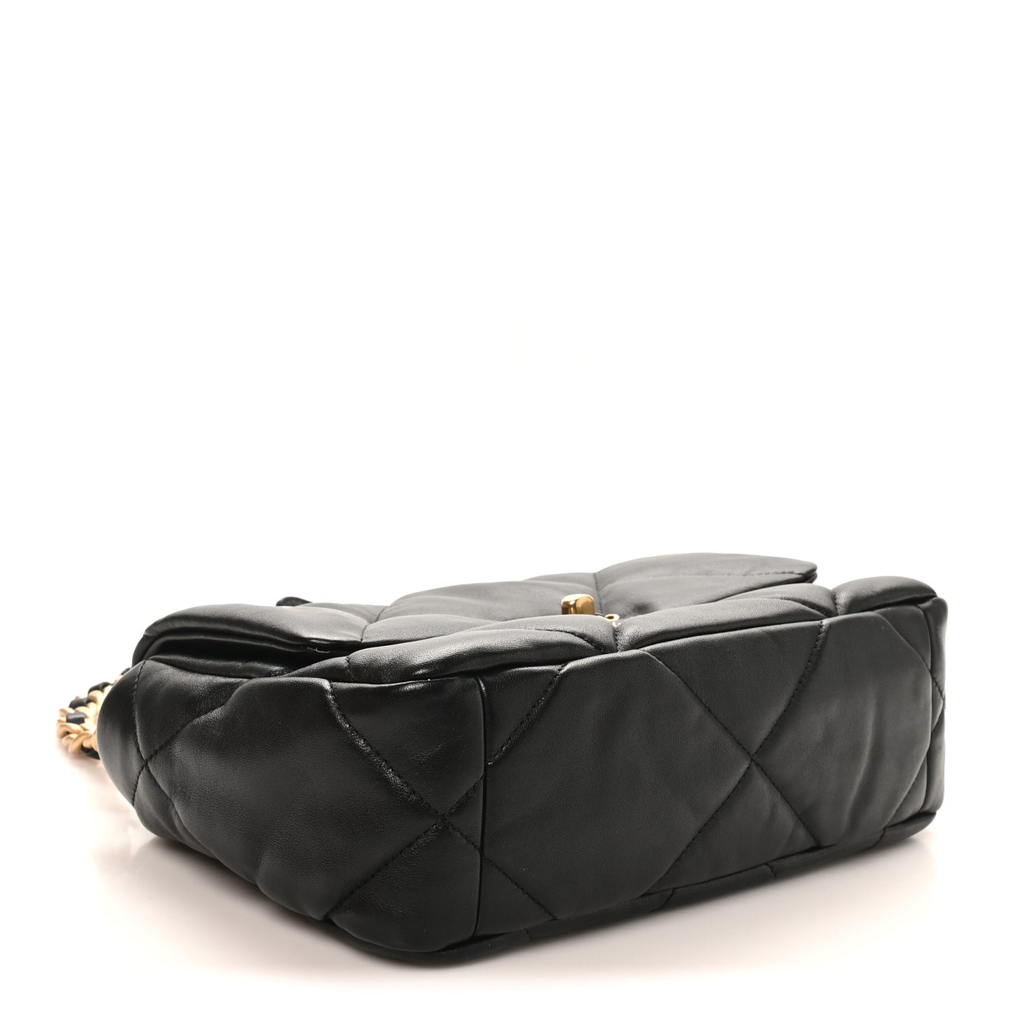 Lambskin Quilted Medium Chanel 19 Flap Black