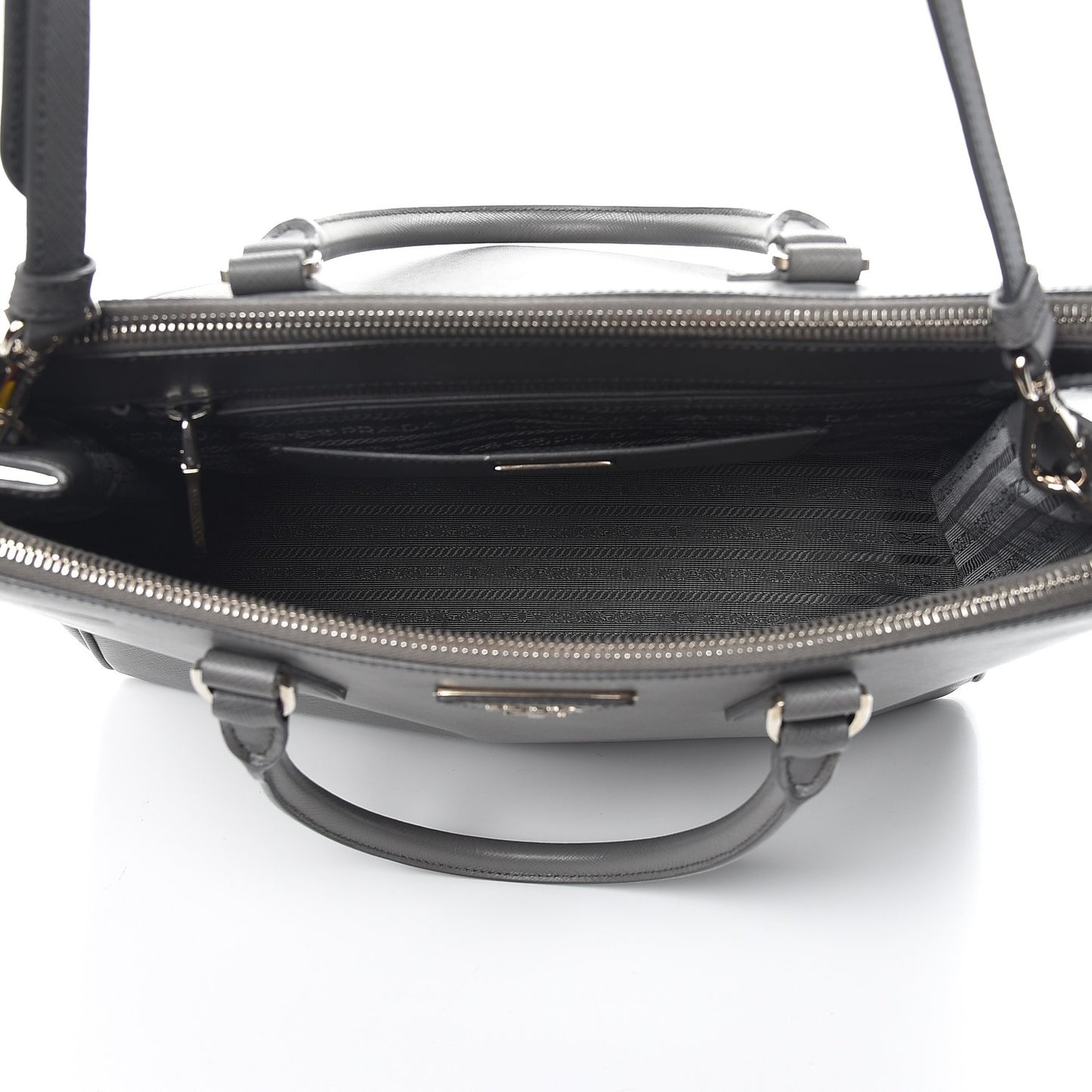Saffiano Medium Galleria Double Zip Tote Marmo