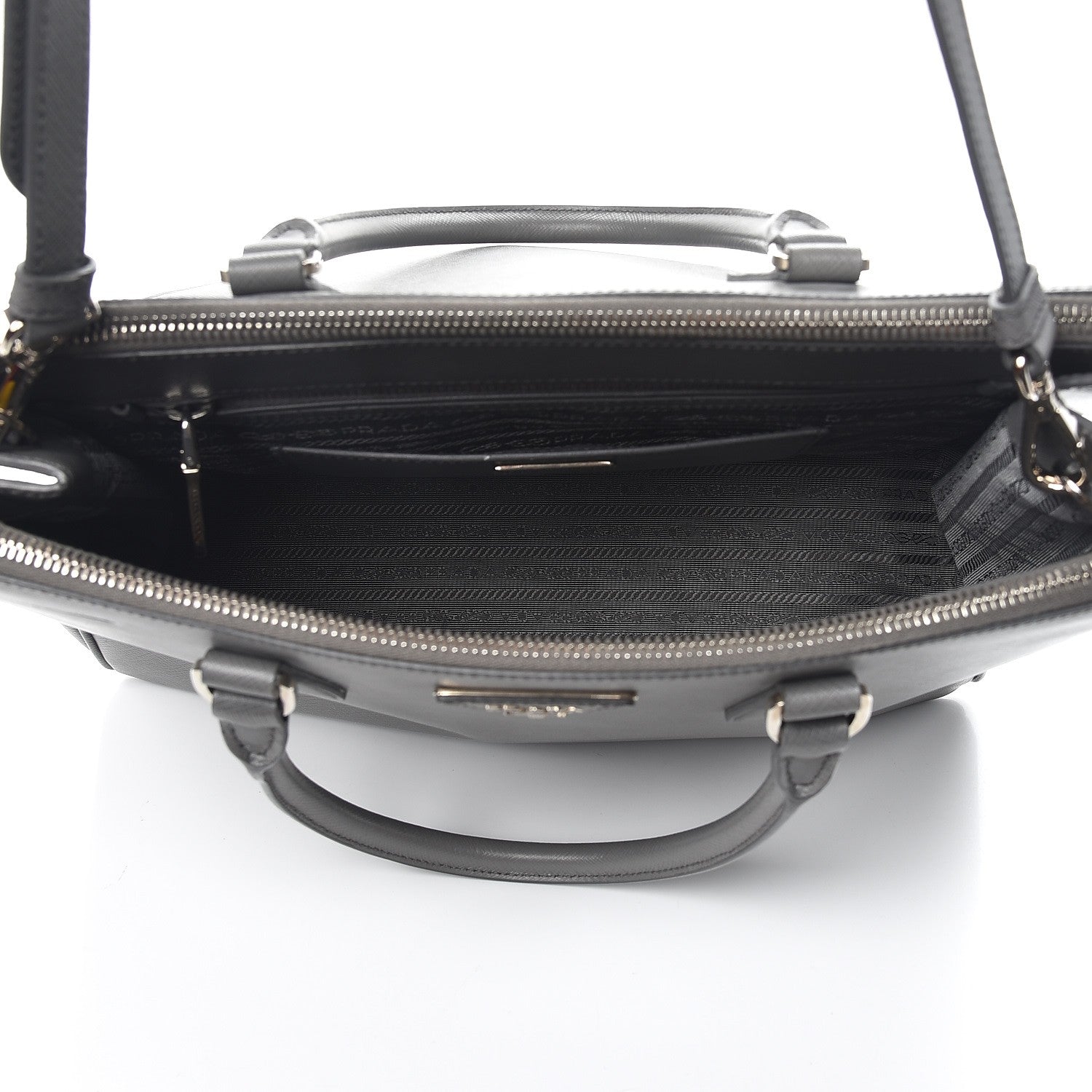 Prada Saffiano Medium Galleria Double Zip Tote Marmo 6 of 12