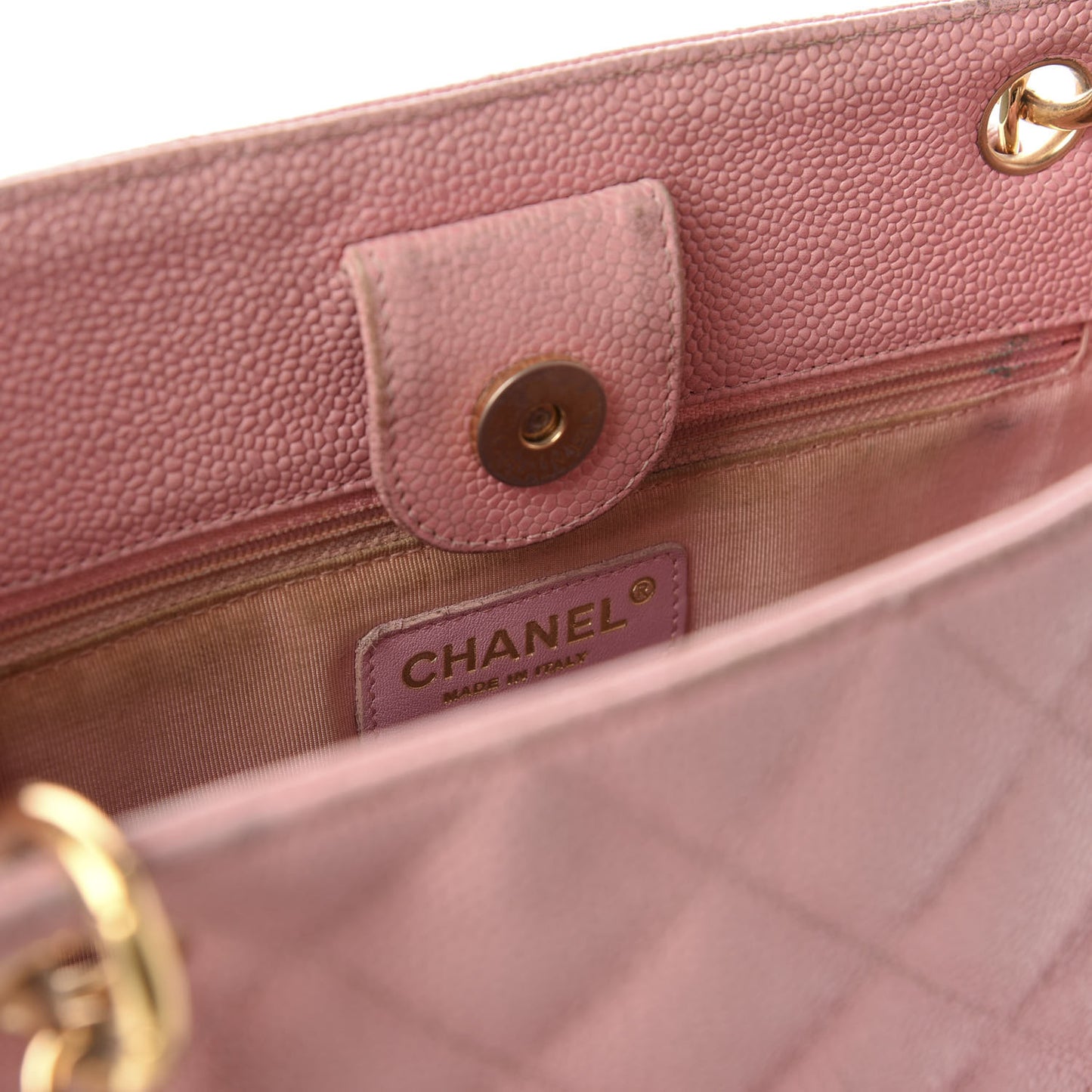 Caviar Quilted Petit Shopping Tote PST Pink