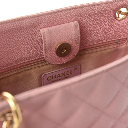 Chanel Caviar Quilted Petit Shopping Tote PST Pink 9 of 16