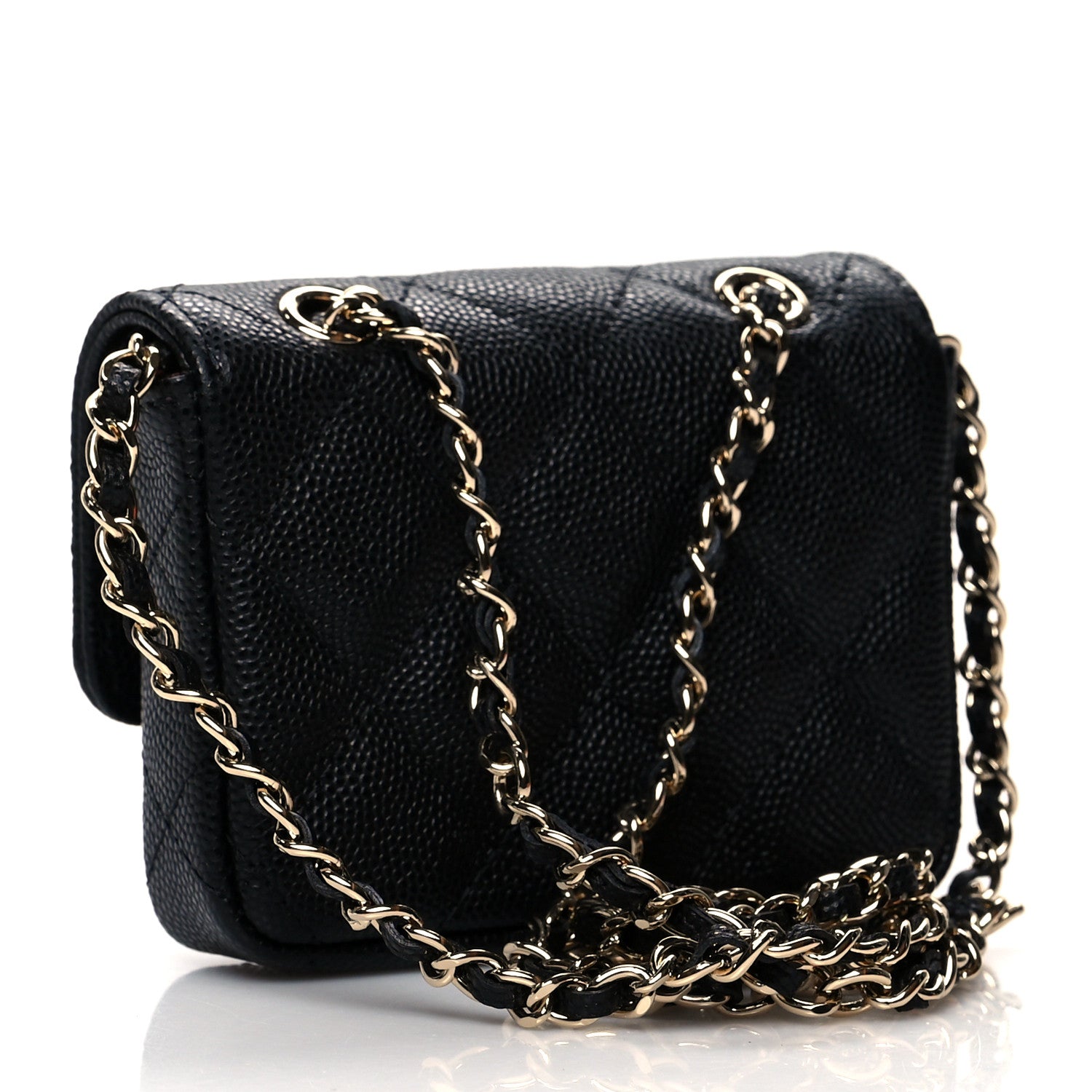 Chanel Caviar Quilted Mini Chain Belt Bag Black 2 of 10