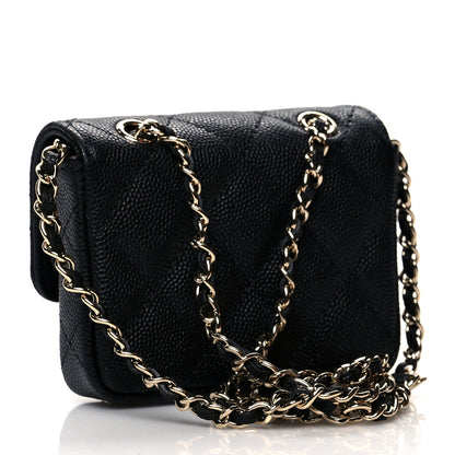 Chanel Caviar Quilted Mini Chain Belt Bag Black 2 of 10