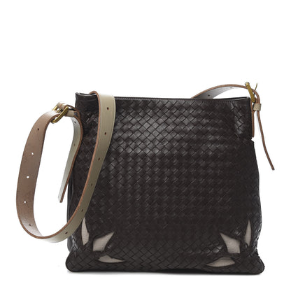 Bottega Veneta Nappa Intrecciato Marquise Flower Crossbody Messenger Bag Ebano 1 of 14