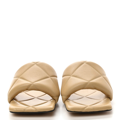 Bottega Veneta Nappa Quilted Rubber Lido Flat Sandals 37 Cane Sugar 2 of 7